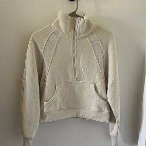 Elegant Cream Women's High-Neck pull over